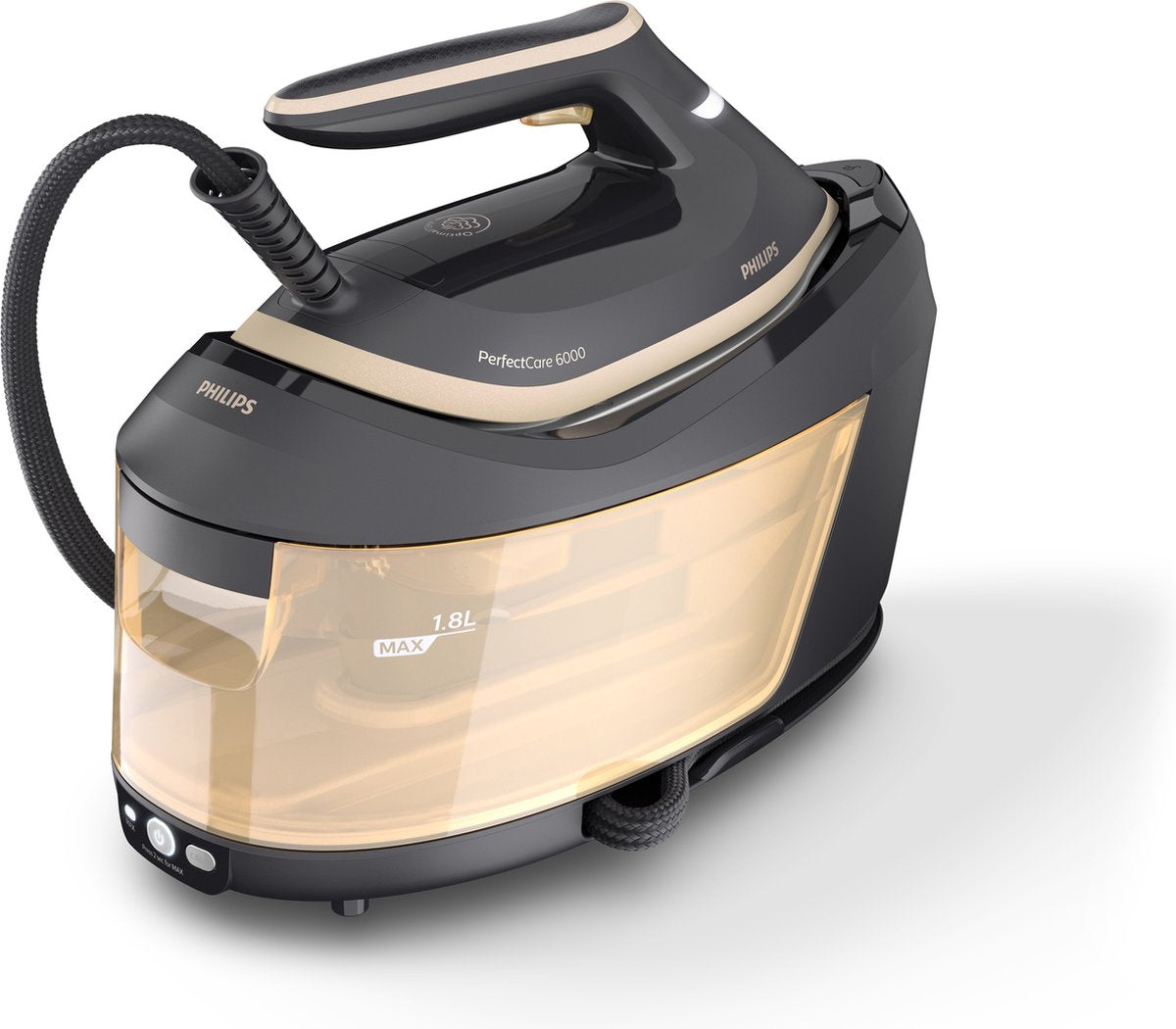 Tweedekans Philips Perfect Care 6000 PSG6064/80 stoomgenerator - 1,8L tank - goud/zwart