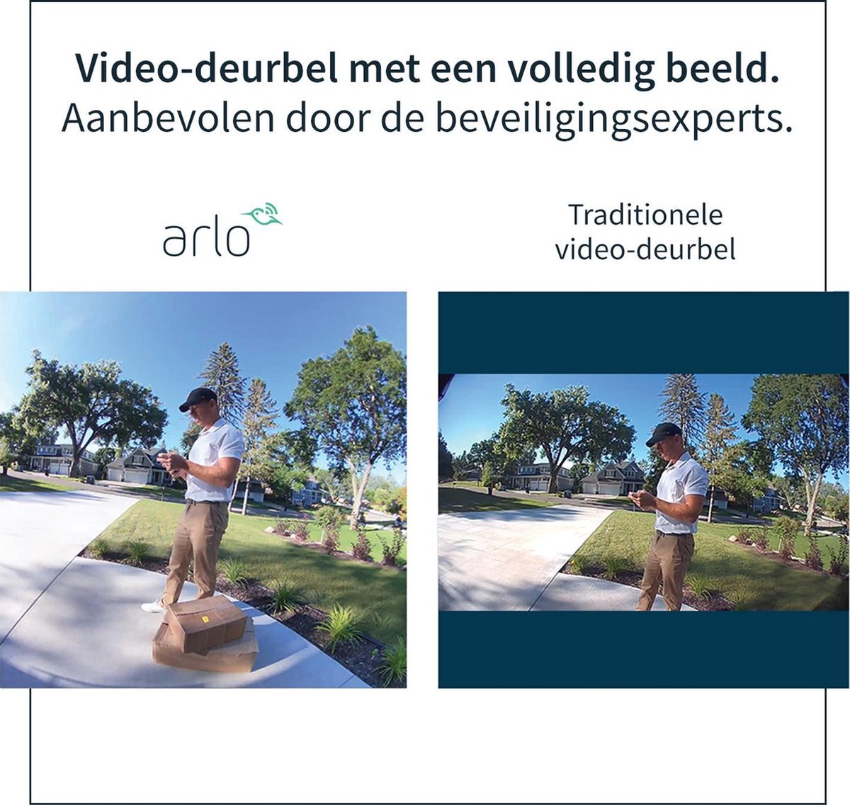 Arlo Video Deurbel - Bedraad - 1080p - HD video - WiFi - Sirene - Zwart