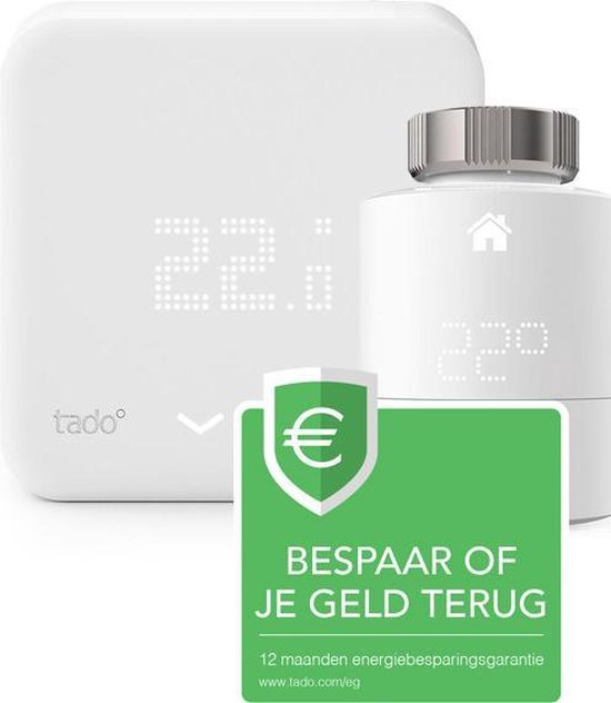 tado° Slimme Thermostaat V3 Starterkit - Met 2 slimme radiatorknoppen