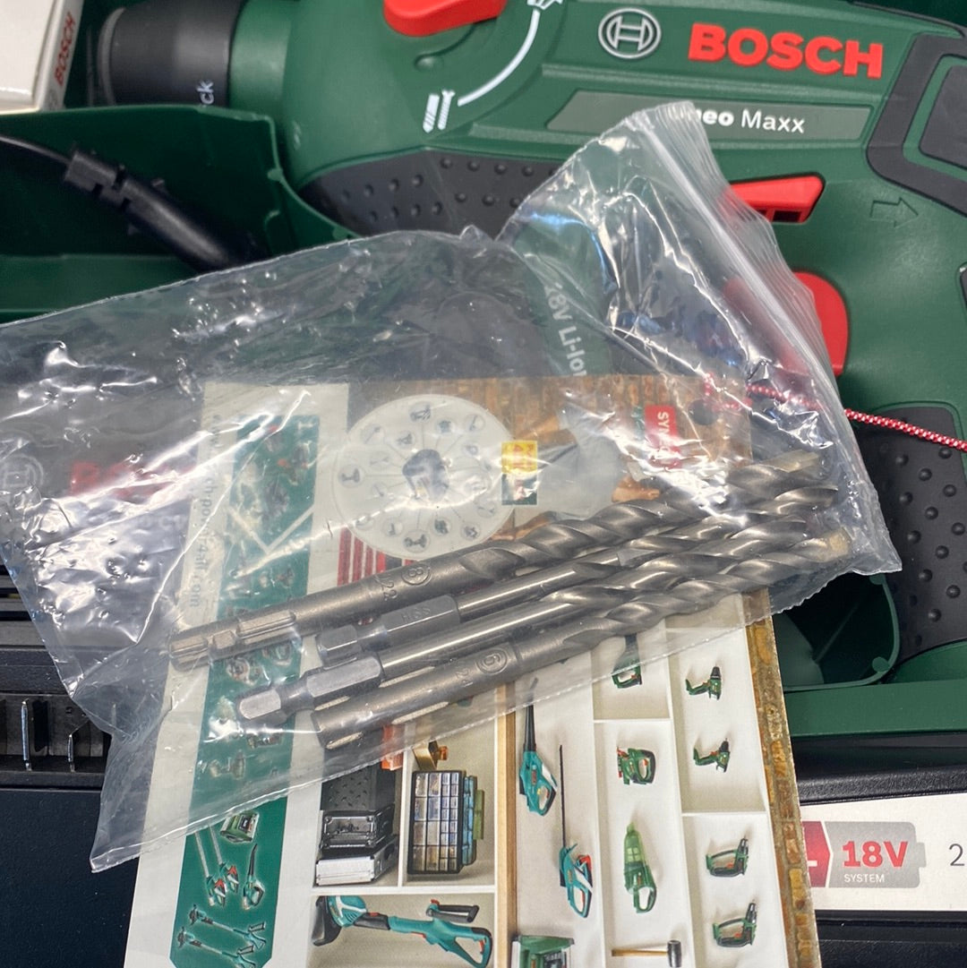 Bosch Uneo Maxx Accuboorhamer - Met twee 18V 2 5 Ah Li-Ion Accus