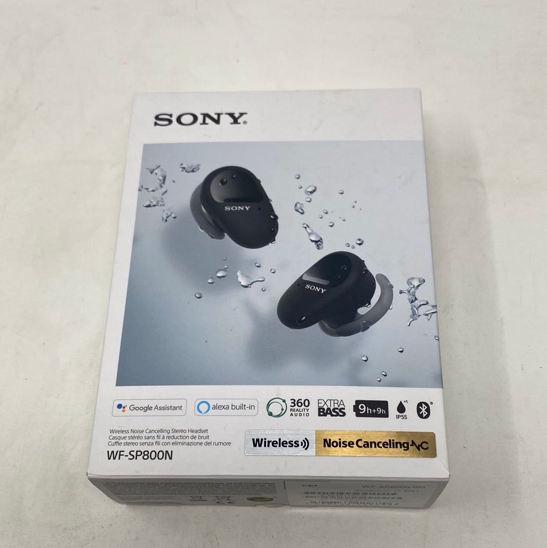 Sony WF-SP800N - Volledig draadloze oordopjes met Noise cancelling - Zwart