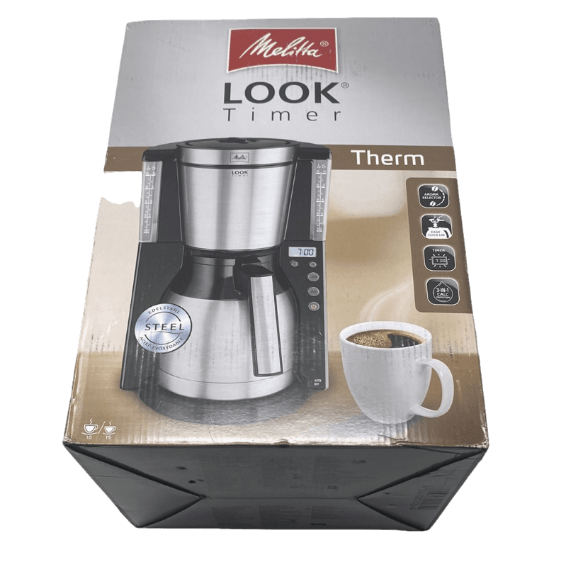 Melitta Look IV Therm Timer - Filter-koffiezetapparaat - Zilver