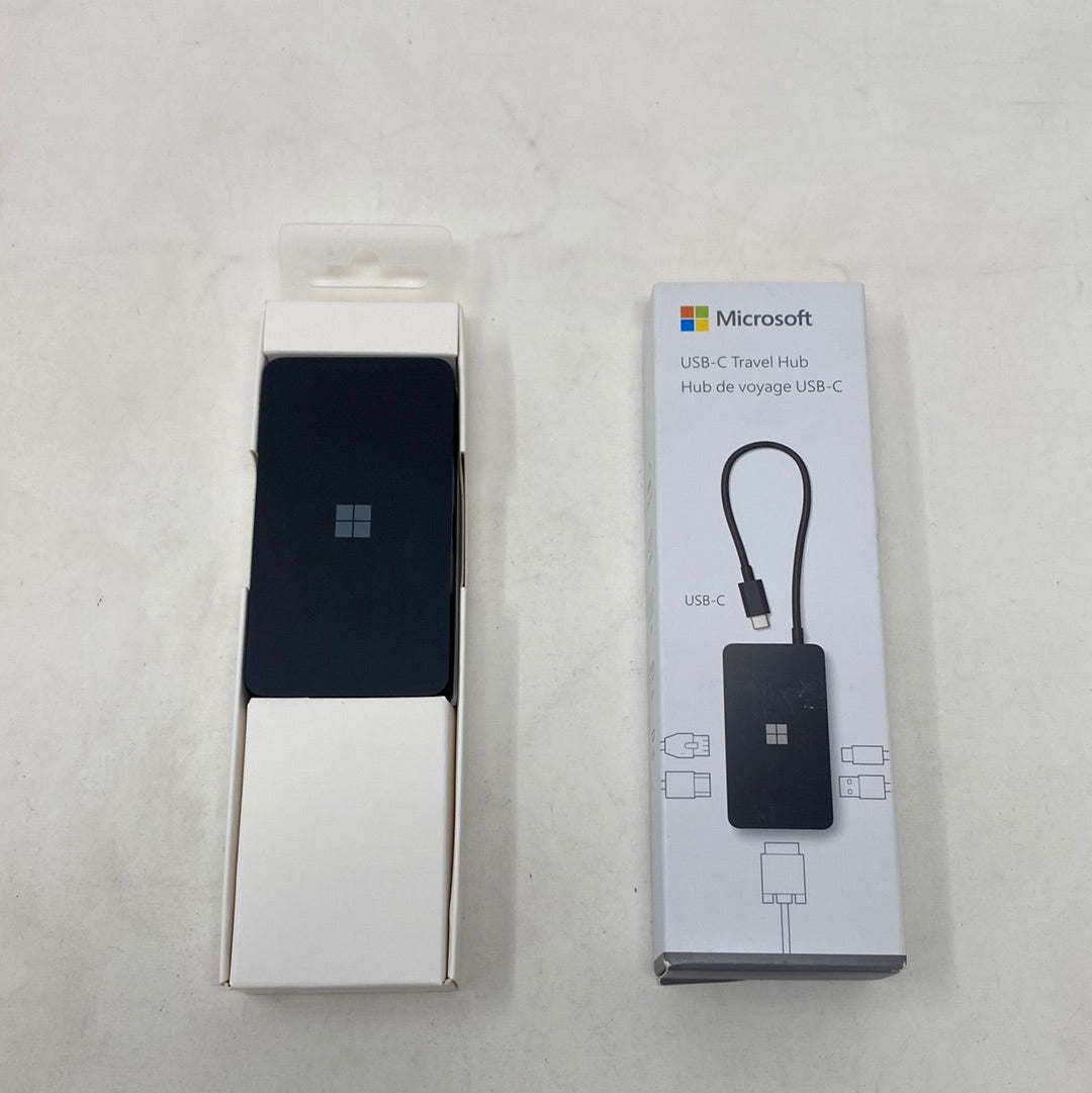 USB-C adapter grafisch Microsoft Travel Hub Black USB Zwart