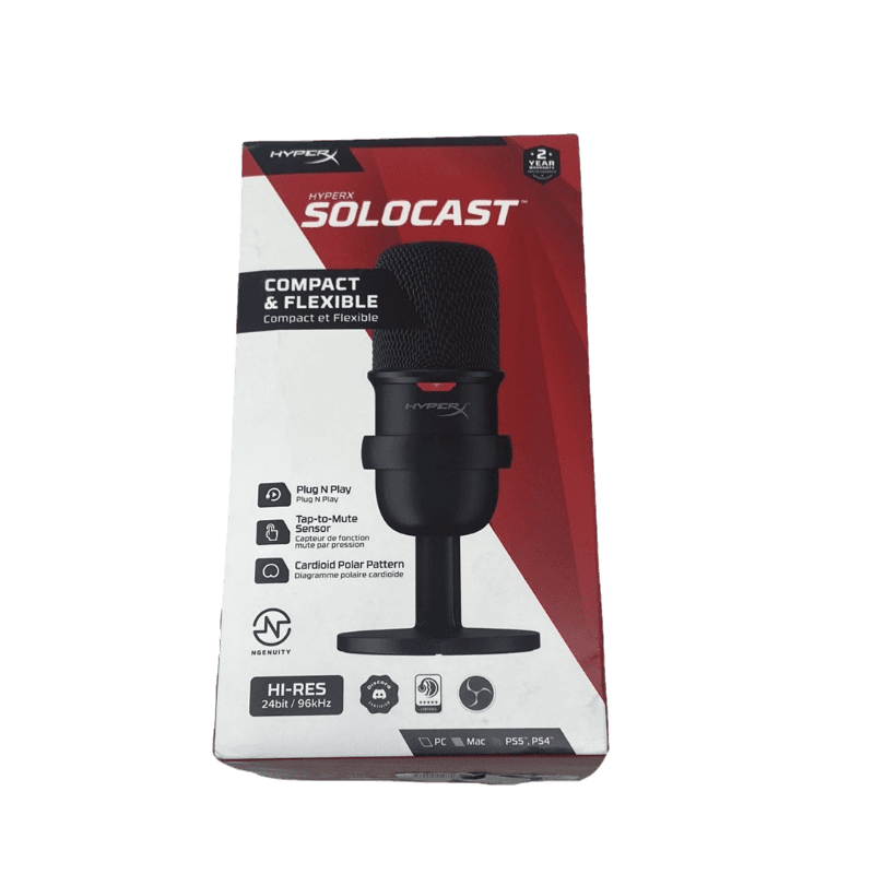 HyperX SoloCast - USB Condenser Gaming Microfoon - PCMacPS4 - Zwart