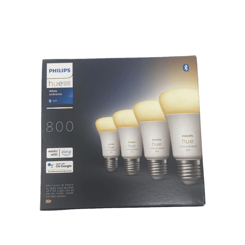Philips Hue White Ambiance E27 - warm tot koelwit licht - 800 lumen - Bluetooth - 3 Stuks