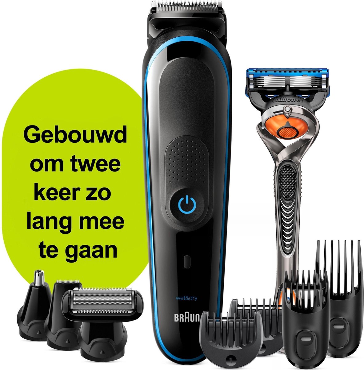 Braun MGK5280 Zwart Blauw - 9-in-1 Trimmer
