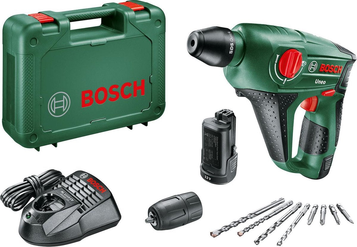 Bosch Uneo 12 LI-2 Accuboorhamer - Met 12 V 2 5 Ah Li-Ion accu - Inclusief stevige kunststof koffer