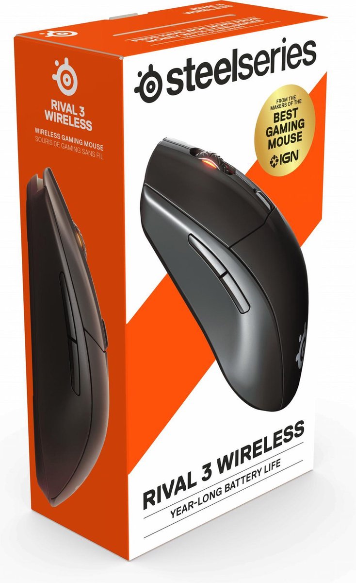 SteelSeries Rival 3 RGB Optische Gaming Muis - 8500 CPI- Zwart