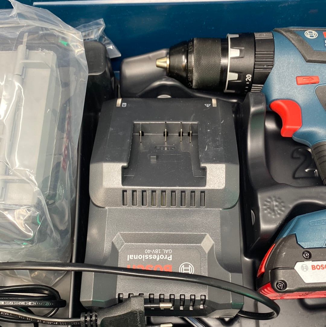 Bosch professionele accuschroefboormachine GSB 18V-28 2x 20 Ah batterij 18 volt 35 stks Impact accessoires set in L-BOXX