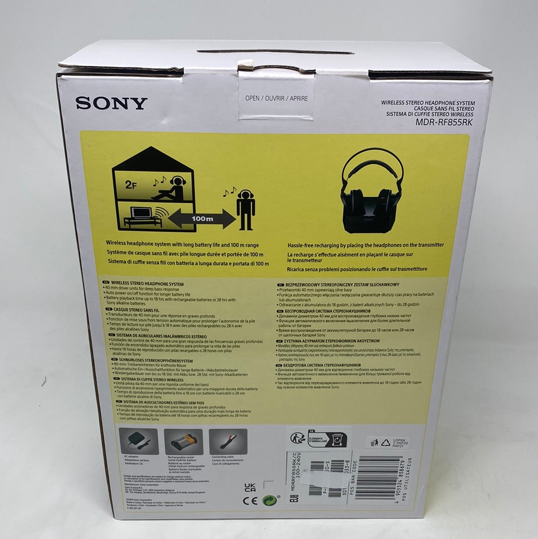 Sony MDR-RF855RK - Draadloze over-ear koptelefoon