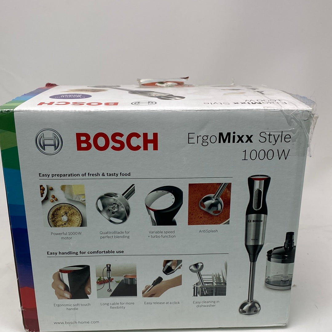 Bosch MS6CM6120 Staafmixer + Maatbeker en Verkleiner RVS/Zwart