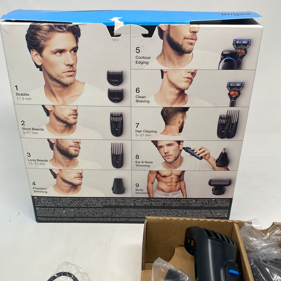 Braun MGK5280 Zwart Blauw - 9-in-1 Trimmer