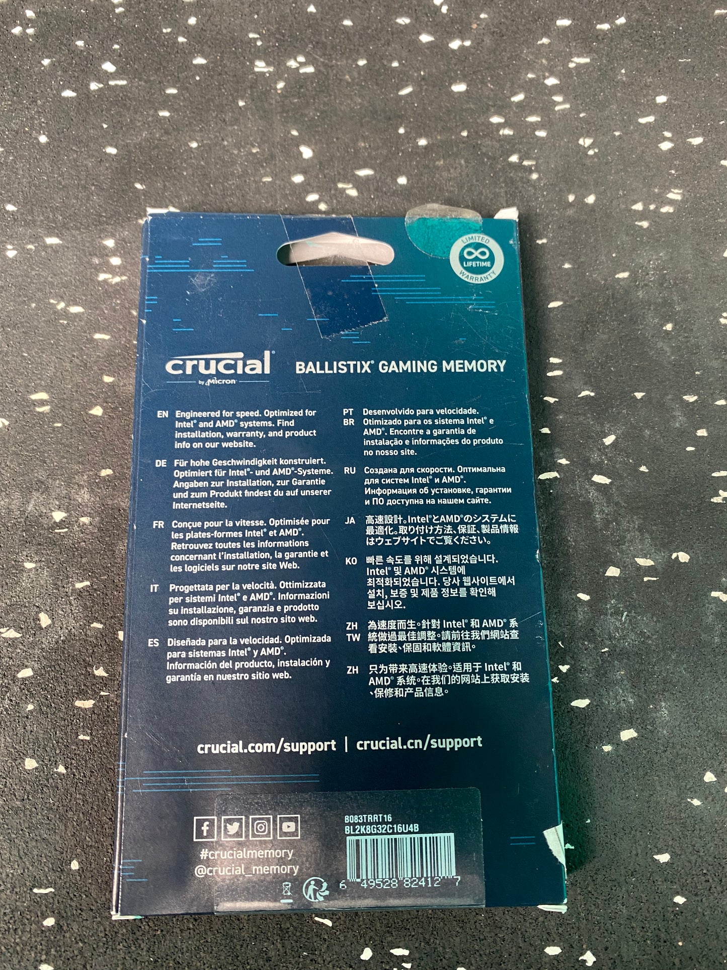 CRUCIAL Ballistix Zwart 2x8GB