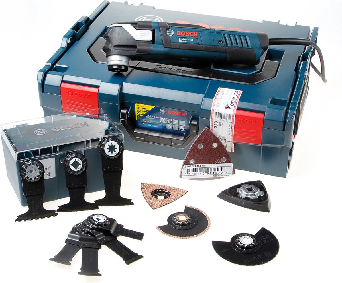 Productbeeld van de fabrikant: Bosch GOP 40-30 multitool 400W met accessoireset | Secondbay