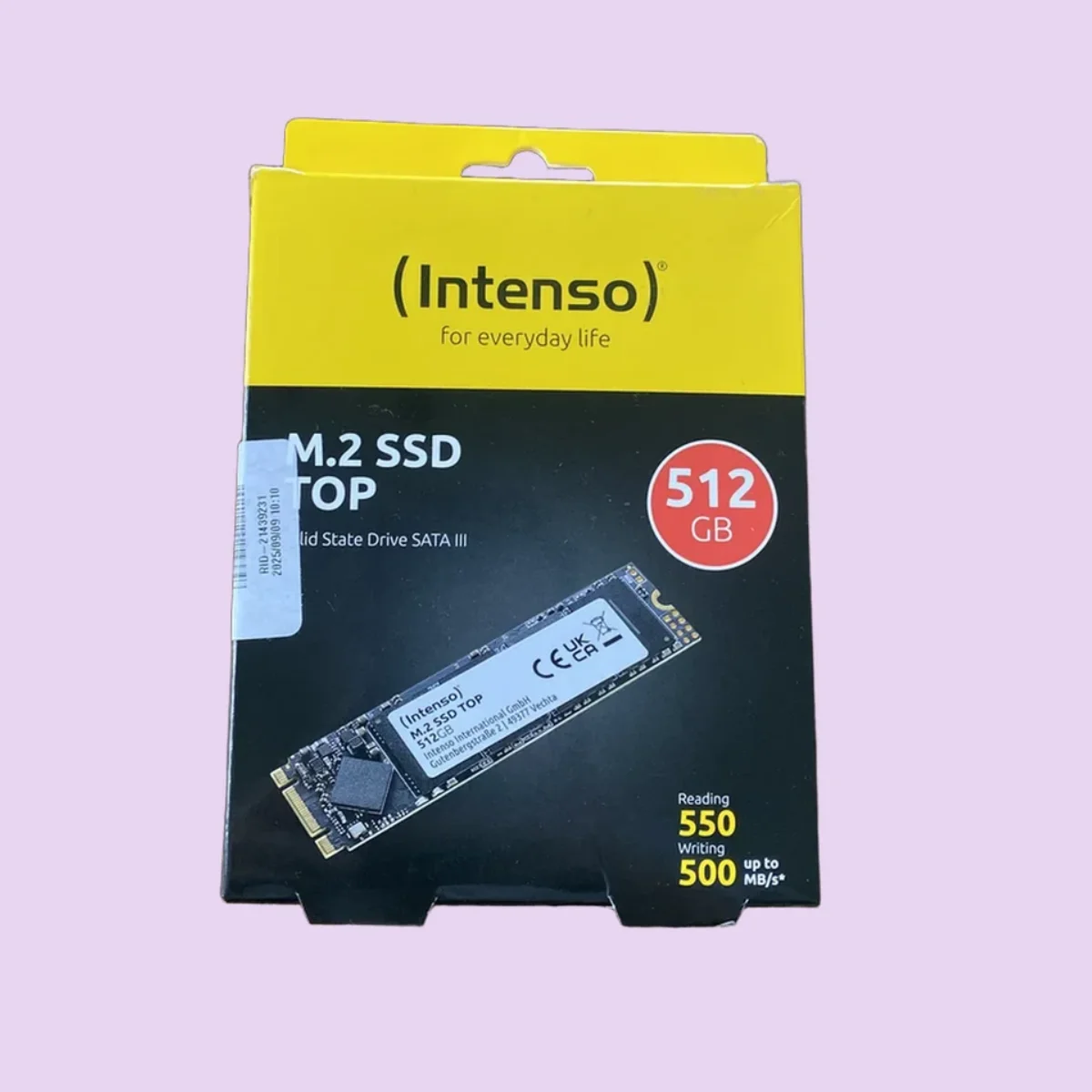 Intenso Top 512GB M.2 SSD SATA III – SSD interne 520 MB/s