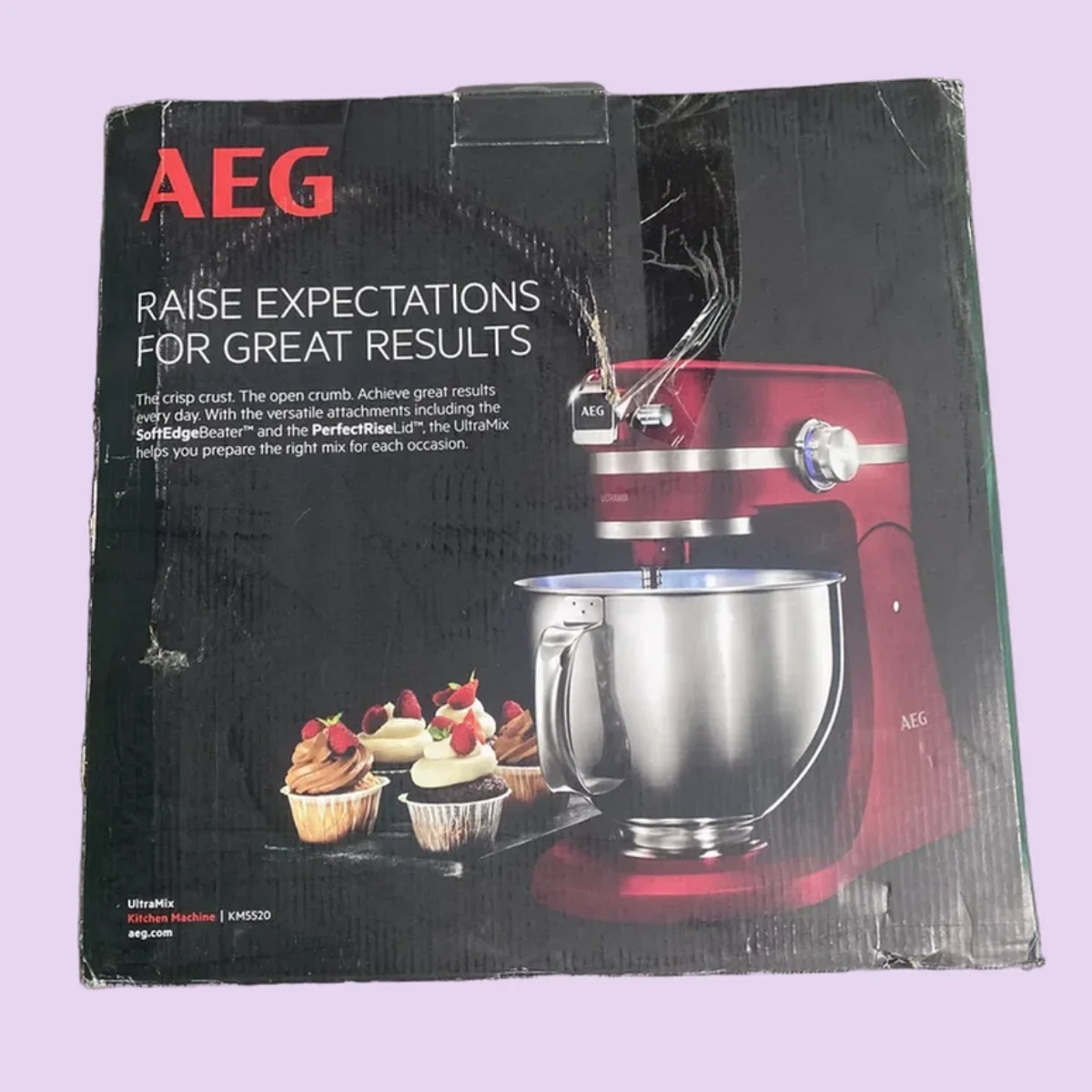 AEG KM5520 UltraMix Keukenmachine Rood – 1200W