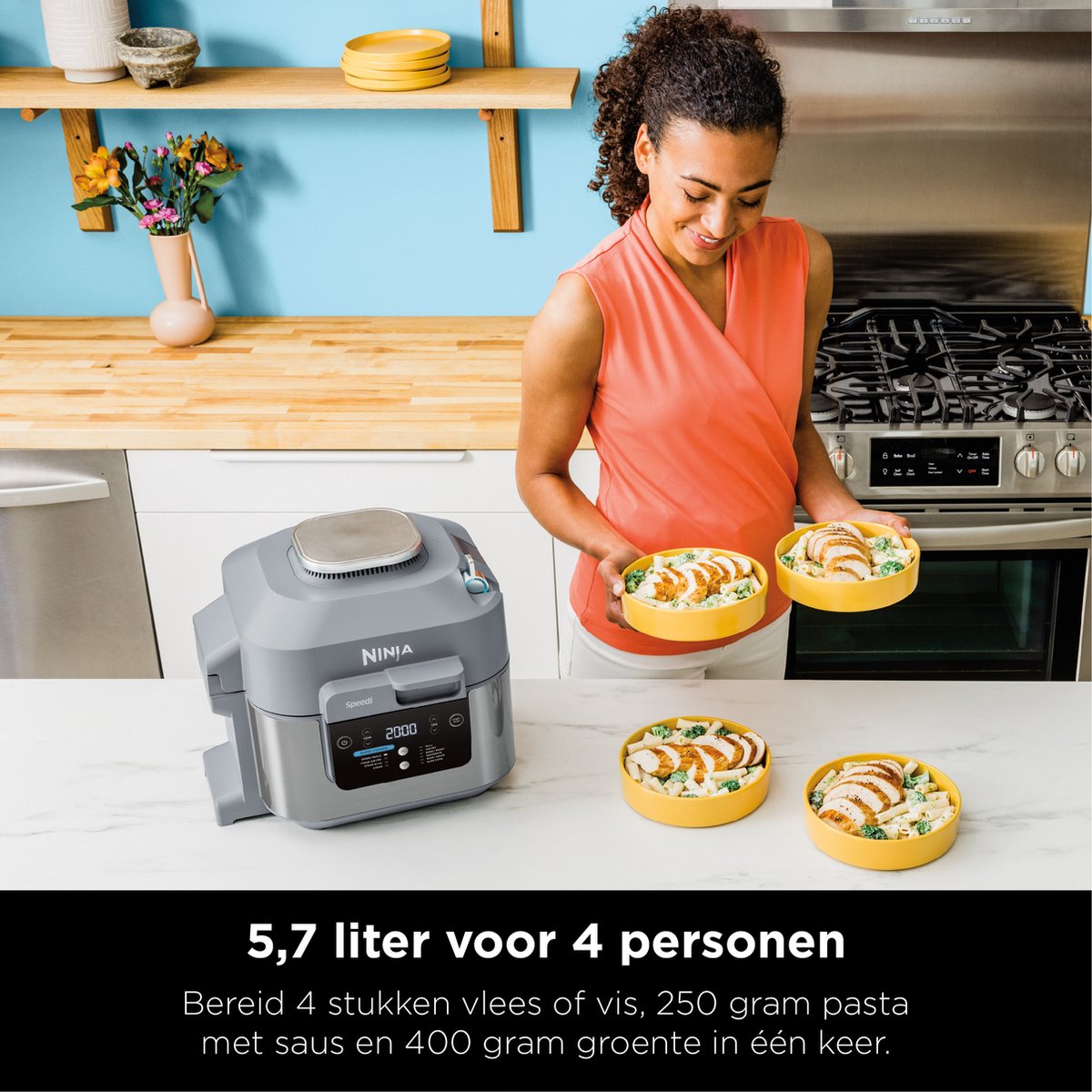 Ninja Speedi Rapid Cooker en Airfryer - Multicooker - 10 Kookfuncties - 5.7 Liter - ON400EU