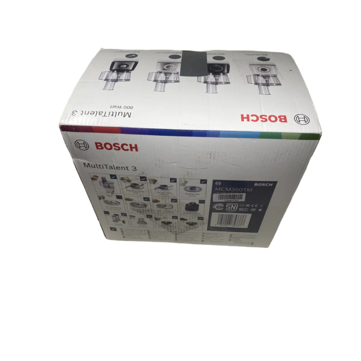 Tweedekans Bosch MCM3501M MultiTalent 3 Keukenmachine - 800W - Zwart/RVS | Professioneel Gecontroleerd