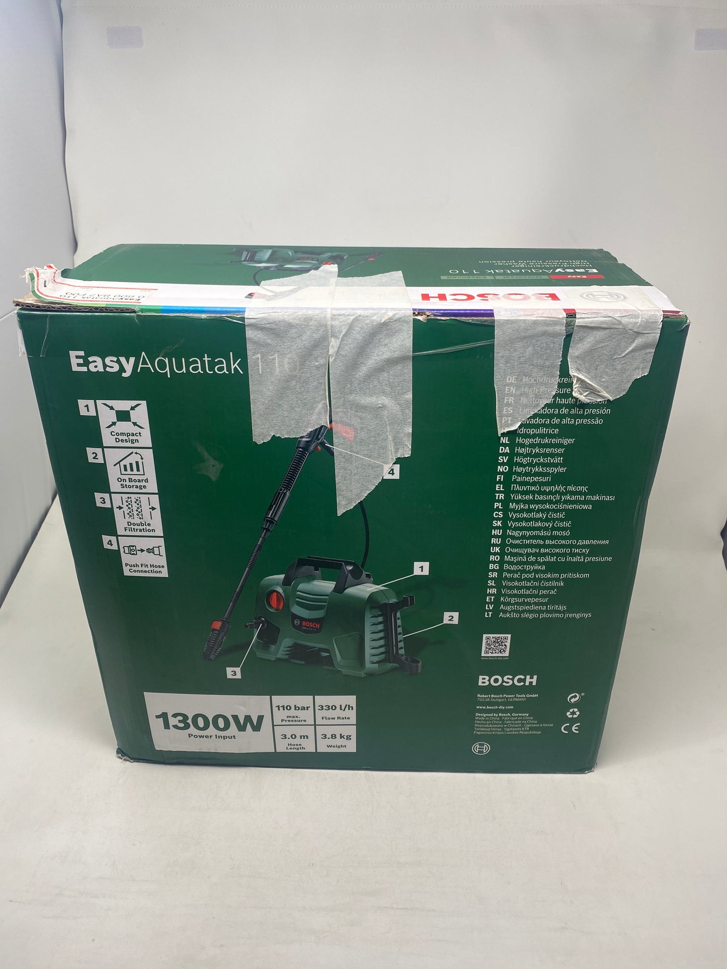 Bosch EasyAquatak 110 Hogedrukreiniger - op snoer - 1300 W - 110 bar