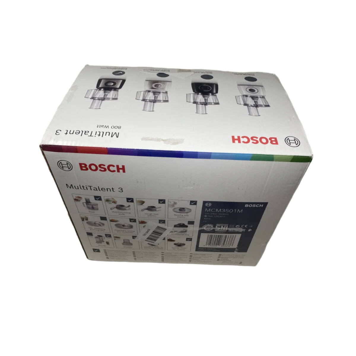 Tweedekans Bosch MCM3501M MultiTalent 3 Keukenmachine - 800W - Zwart/RVS | Professioneel Gecontroleerd