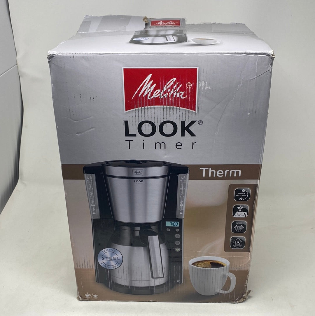 Melitta Look IV Therm Timer - Filter-koffiezetapparaat - Zilver