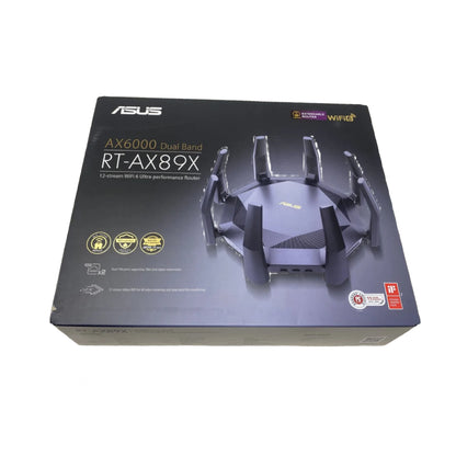 Tweedekans ASUS RT-AX89X Gaming Router - WiFi 6, AX6000, 10G-poort, 4G/5G-vervanger | Professioneel Getest