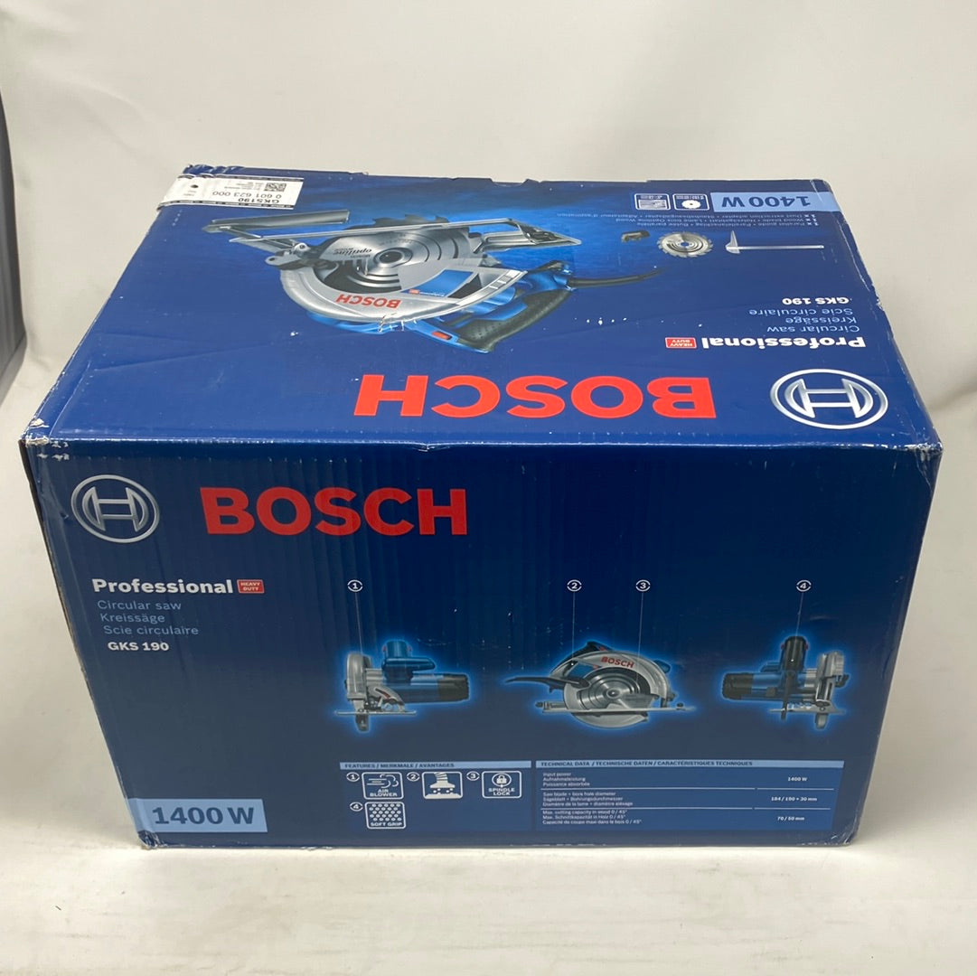 Bosch Professional GKS 190 Cirkelzaag - 1400 W - 70 mm - Incl. zaagblad