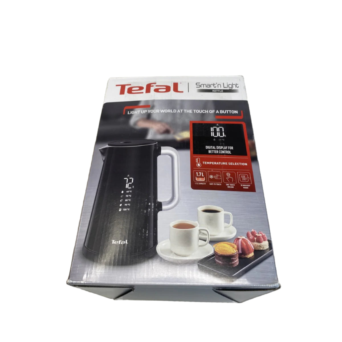 Tweedekans Tefal Smart'N Light KO8508 Waterkoker - 1,7L - Zwart - 5 temperatuurstanden