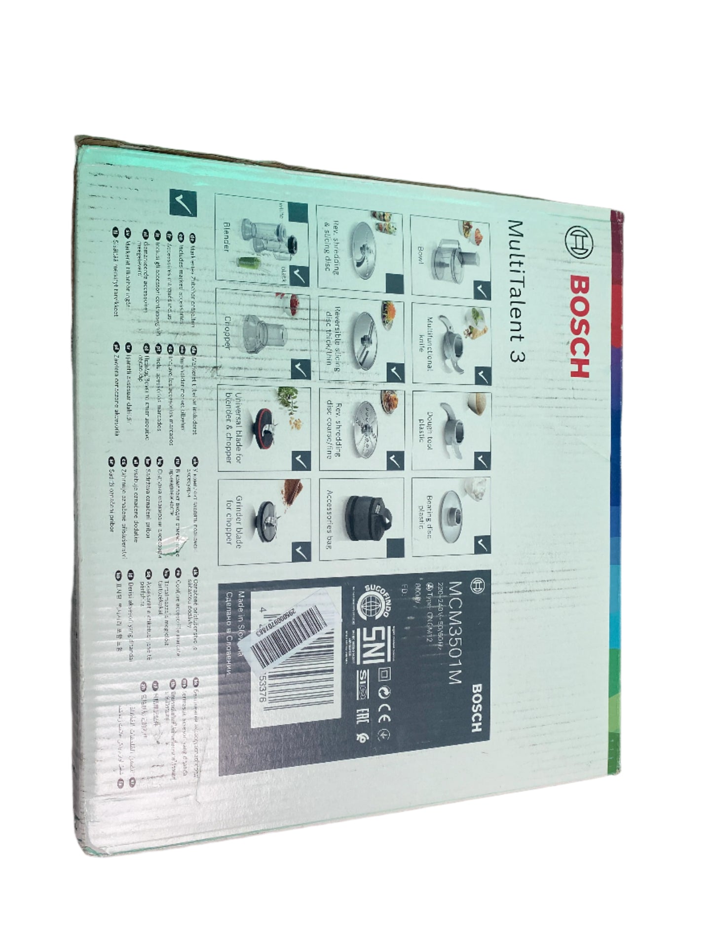 Tweedekans Bosch MCM3501M MultiTalent 3 Keukenmachine - 800W - Zwart/RVS | Professioneel Gecontroleerd