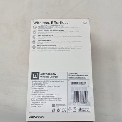 OnePlus Warp Charge 50W Fast-Charge Draadloze Oplader Wit