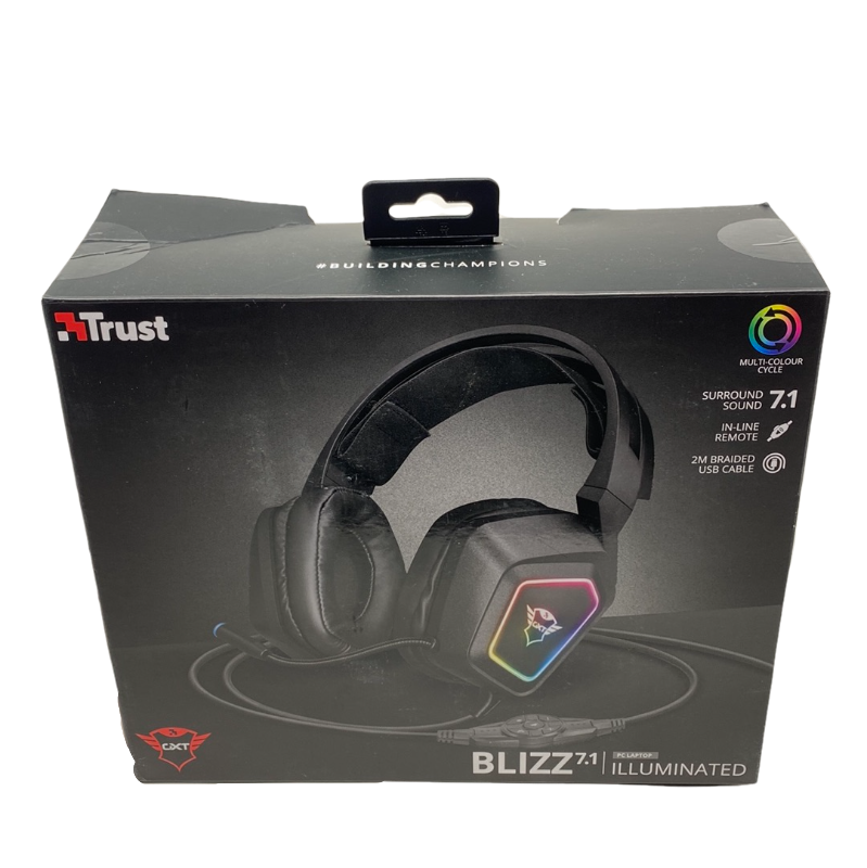 Trust GXT 450 Blizz - USB Gaming headset- Voor PC - Zwart + RGB
