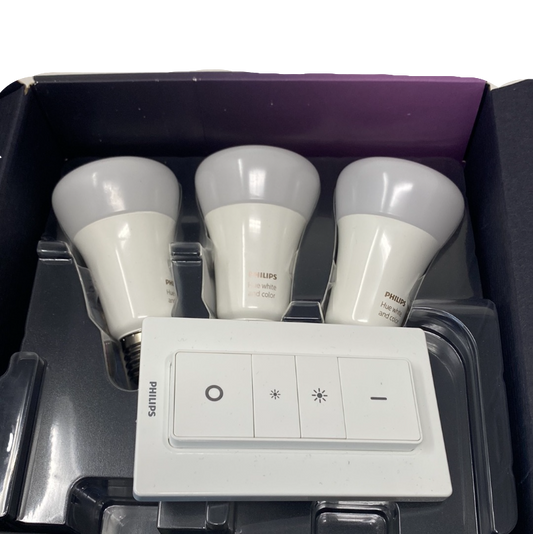 Philips Hue - White and Color Ambiance Starterkit - Incl Hue dimmer switch - E27 - ZONDER Bridge