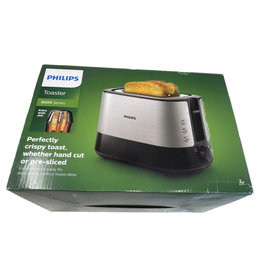 Tweedekans Philips Viva HD2637/90 broodrooster - zwart | Professioneel gecontroleerd