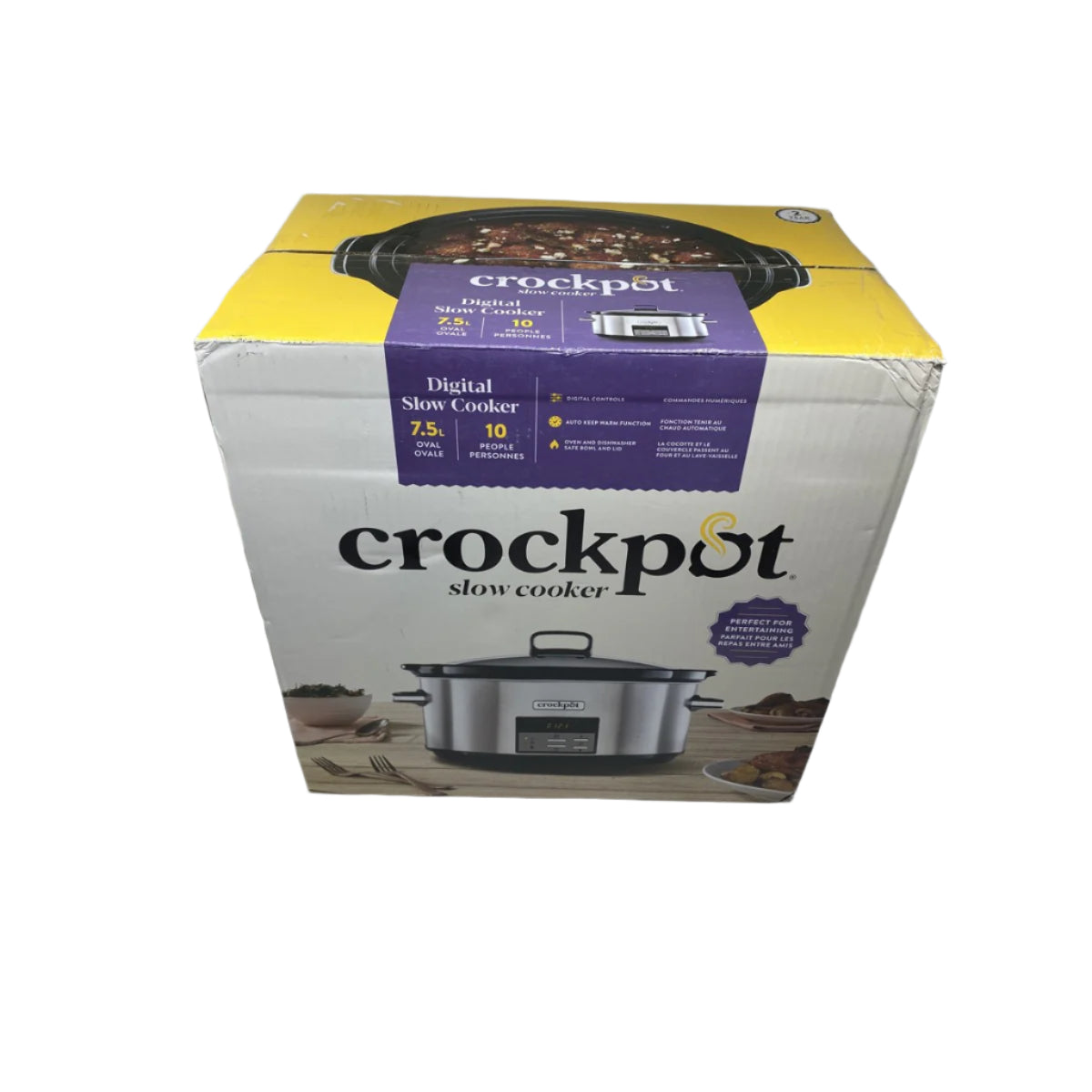 Tweedekans CrockPot Slowcooker 7,5L - Goed Werkende Keukenapparatuur