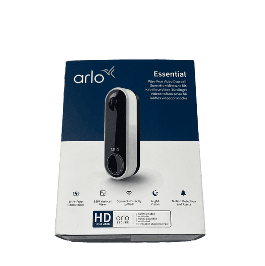 Arlo Essential draadloze Video Deurbel - 1 doorbell white - Full HD 1080p - 130 Field of view - Wireless battery 6 mos