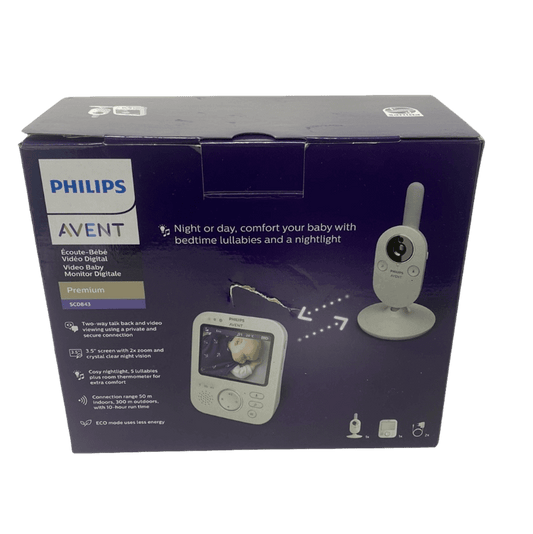 Philips AVENT Baby monitor SCD843 26 baby-videomonitor 300 m FHSS Wit