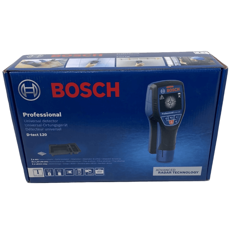 Bosch Professional Wallscanner D-tect 120 Leidingzoeker - Detecteert leidingen tot 60 mm - Met 1 x 1 5 Ah Li-Ion accu snellader en L-BOXX