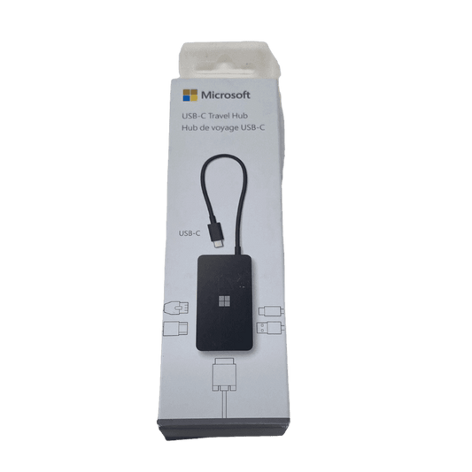 USB-C adapter grafisch Microsoft Travel Hub Black USB Zwart