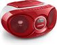 Philips AZ215R - Radio / CD player - Red