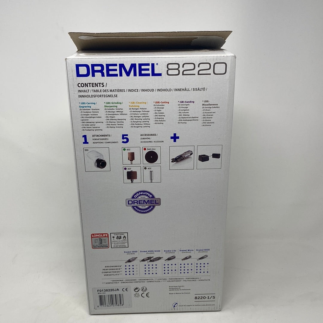 Dremel 8220 Multitool - Roterend - Inclusief 5 accessoires en lader