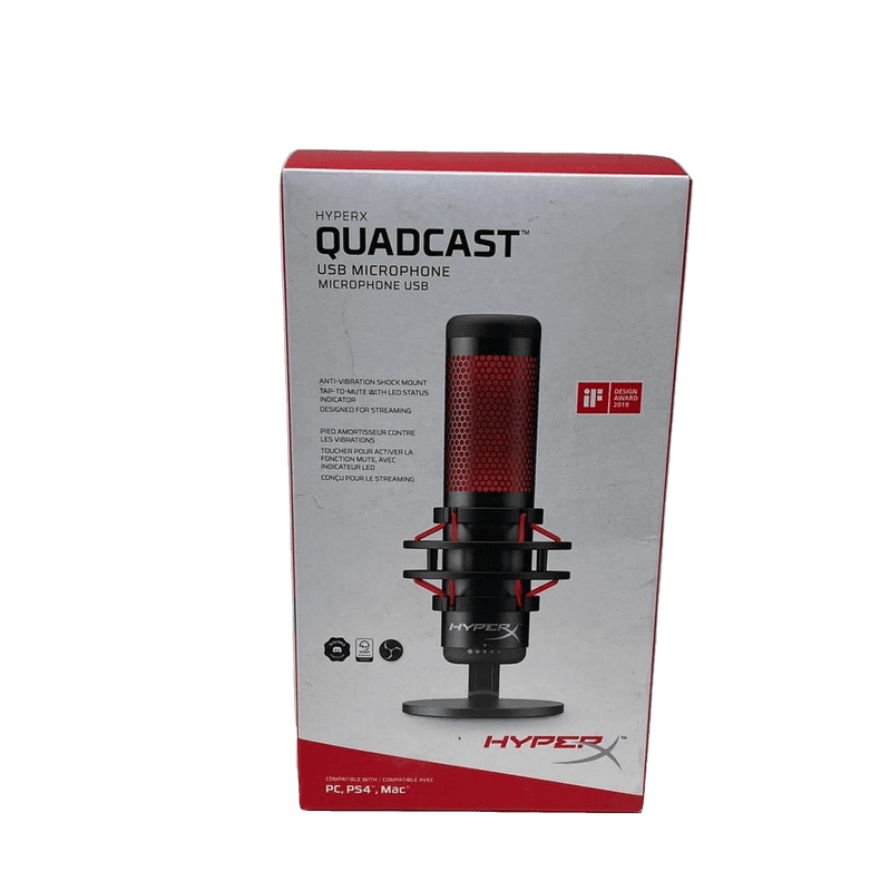 HyperX QuadCast Streaming Microfoon - PS4WindowsMAC - Rood