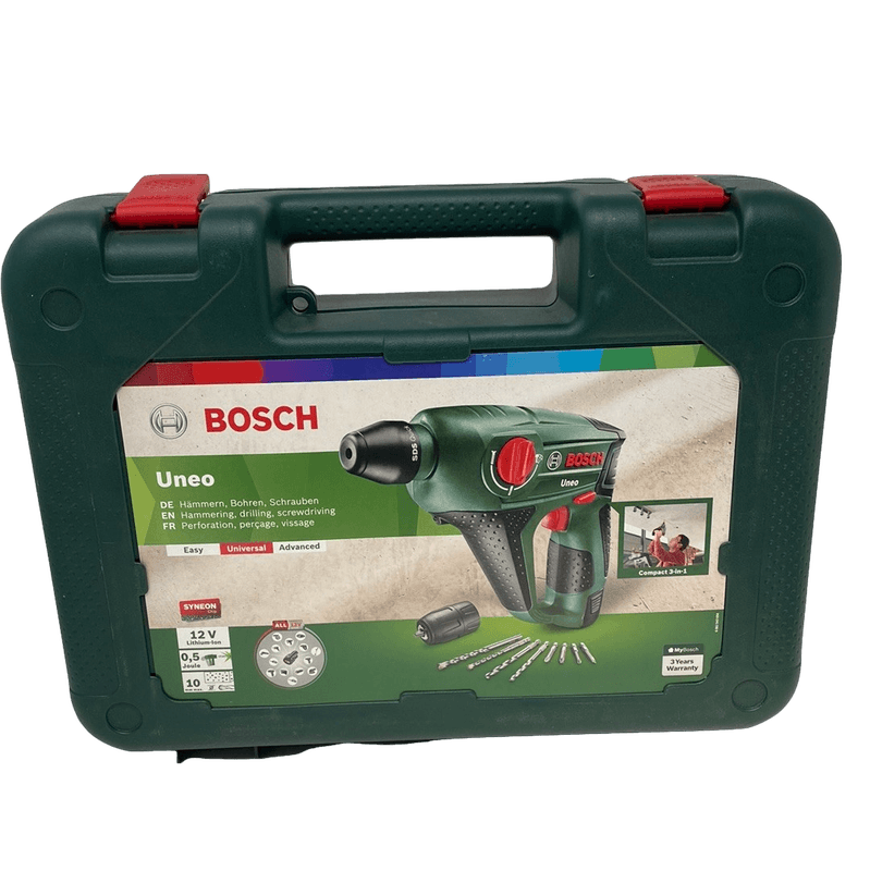 Bosch Uneo 12 LI-2 Accuboorhamer - Met 12 V 2 5 Ah Li-Ion accu - Inclusief stevige kunststof koffer