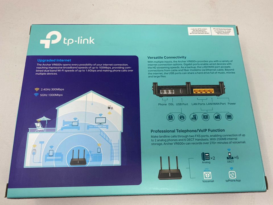 TP LINK Archer AC1600 wireless router Dual band 2.4 GHz 5 GHz Gigabit Ethernet